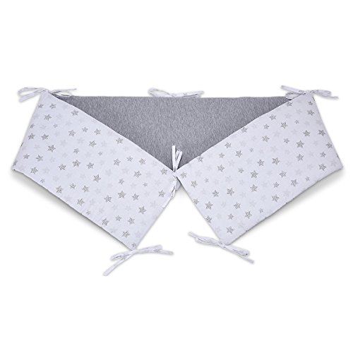 Preisvergleich Produktbild FabiMax 3639 Nestchen für Beistellbett Basic, 90x50 cm, Sterne klein, grau