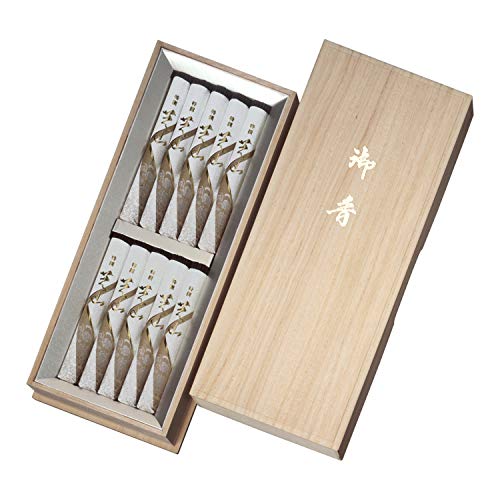 Japonés incienso Shibayama especial con caja de Paulownia (menos humo, 10 paquetes) Nippon Kodo