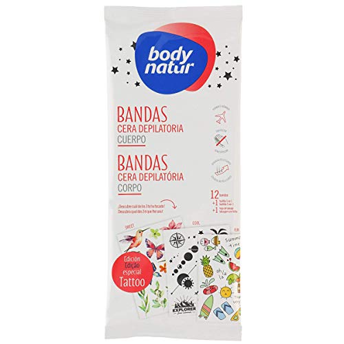 Body natur bandas cera depilatoria cuerpo edicion especial tattoo