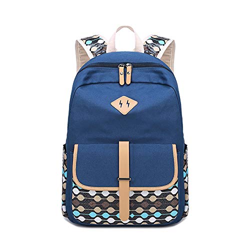 Preisvergleich Produktbild SMILINGGIRL Herren- Und Damenrucksäcke, Leinentaschen Mit Großem Fassungsvermögen, Computertaschen Für Studenten, Reiserucksäcke,BlueA