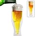 Produktbild Monsterzeug 2er Set Doppelwandiges Glas mit Bierflaschen Optik, Biergeschenk, Upside Down Glass, Funny Beer Glasses, Partydekoration, 0,2 Liter