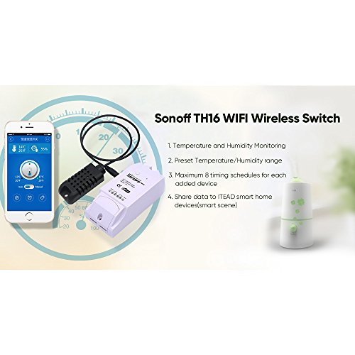 Sonoff TH16 Temperatur und Feuchtigkeitsmessung WLAN Schaltrelais für Smart Home - 2