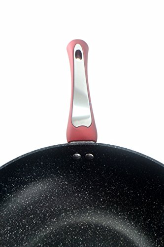 WTC XXL Woks Wokpfannen mit Deckel Asia Wok Pfanne in verschiedenen Ausführungen (32 cm mit Griff) - 5