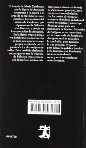 Livres Couvertures de La tumba de Antígona y otros textos sobre el personaje trágico /  Antigone's tomb and other texts about the tragic character