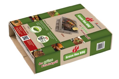 Landmann Einweggrill Green Box, Mehrfarbig, 24 x 30,5 x 7,5 cm