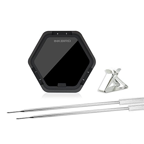 Preisvergleich Produktbild Inkbird Barbeque Fleisch Thermometer Digitale Bluetooth BBQ Raucher Funk-Grillthermometer Timer mit Temperaturfühlern für Ofen Kochen Outdoor Grill (Schwarz thermometer+2 Temperaturfühlern)