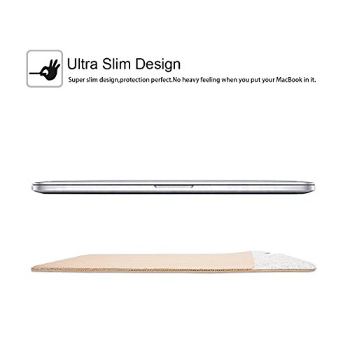 WALNEW 13 MacBook Pro 13 Zoll  A1706 A1708  Ver  ffentlicht in 2016 2017  Schutzh  lle  H  lle Sleeve Case  Cover  mit Zwei-Taschen-Design mit Gesch  