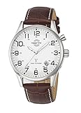 Master Time Funk Quarz Herren Uhr Analog mit Leder Armband MTGS-10552-12L
