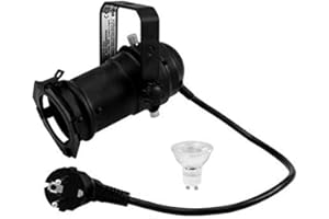 Eurolite Set PAR-16 Mini Headlight Spot GU-10 Black + GU-10 230V LED SMD 7W 3000K Warm White