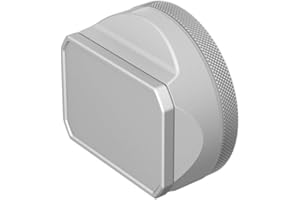 EACHSHOT YC Onion Parasol para Fujifilm X100V X100VI con Anillo Adaptador de 23 mm, Color Plateado y aleación de Aluminio