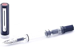 TWSBI eco noir, plume f, plume demonstrator-kolbenfüller, piston fountain, pen