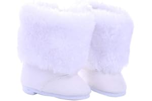 DUORUIMI Doll Boots White Shoes Winter Accessory for American Girl Doll 18 inch