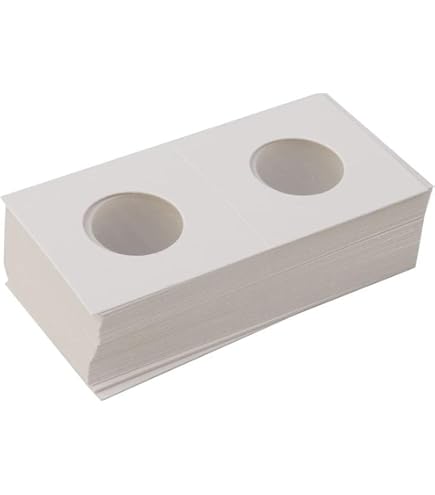 PATIKIL 2 X 2 Pièce Retourner, 100 Paquet 37mm Carton Pièce Étui Papier