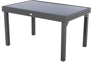 Hespéride - Table de Jardin Extensible Piazza Anthracite & Graphite