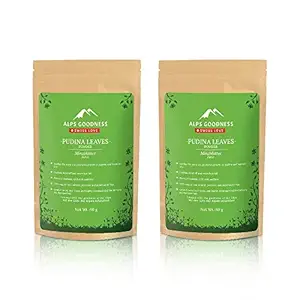 Alps Goodness Pudina Leaves Powder (50 g, Pack of 2) - Hair Pack Powder for Reducing Split Ends & Hairfall, Soothes Scalp - 100% Pure & Natural