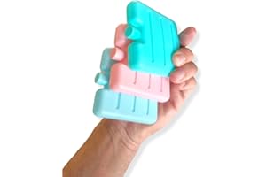 ANTEVIA MATÉRIAUX ANTEVIA - Lot de 3 mini pains de glace 100Ml | BLOCS Réfrigérants | Congélation Refroidissement Froid Glaçon | Couleurs : Bleu Vert Rose (Ice pack)