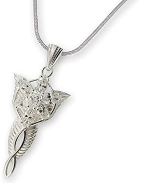 Großer Arwens Abendstern (echtes Silber) aus Herr der Ringe - inkl. 925er Silberkette