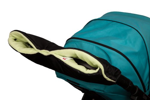 Baby Pushchair/Pram/Stroller Hand Warmer Muff - Black / Green