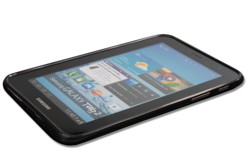 Luxburg® Diamond Design Schutzhülle für Samsung Galaxy Tab 2 7.0 GT-P3100 in Farbe Anthrazit Grau, Hülle Case aus TPU Silikon - 4