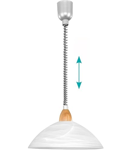 Lampadario Sospensione Eglo Alessandra - Vetro Alabastro, Cavo Regolabile, Bianco, E27 - Foto 2