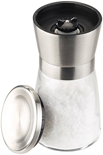 PEARL Manuelle Gewürzmühle mit Keramik-Mahlwerk, Glas und Edelstahl, 2er-Set - 7