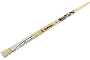 DÉCOPATCH Decopatch PC10O - 1 pennello pura seta n°10 lunghezza 18 cm - larghezza del pennello 1 cm