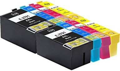 WonderTec Pack of 8 Compatible Ink Cartridges Replacement for T2791 T2712 T2713 T2714 for use with Epson WorkForce WF-3620/3640/7110/7610/7620 - (2 Black, 2 Cyan, 2 Magenta, 2 Yellow)