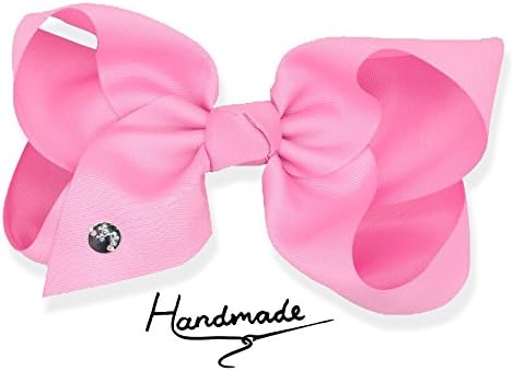 Light Pink JayJo JOJO Style Bows Large 8" Big Bow Hair Clip for Children Girls