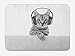 Produktbild SJuczi Music Bath Mat, Cute Funny Short Hair Cat Listening to Music with Headphones Kitten Animal Art Print, Plush Bathroom Decor Mat with Non Slip Backing,Grey White 15.7x23.6 in