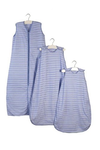 Slumbersac SIMPLY Baby Sleeping Bag Jersey 1 Tog - Blue Stripes, 12-36 months