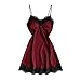 Produktbild TianWlio Dessous Damen Schlafanzug Unterwäsche Negligees Weihnachten Dessous Nachtwäsche Unterwäsche Robe Baby Dolls Nachtwäsche Kleid Weinrot M