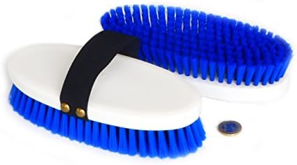 Kardätsche 210 x 90 mm Anti Bac Urea Plastics. Darby White Blue with synthetic bristle