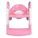 Nestling® Removable Children Baby Toilet Traning Ladder Step Kids Toilet Potty Seat Chair Kids Toddler Step Ladder 3 in 1 for Ages 12 Months and Over (Pink)