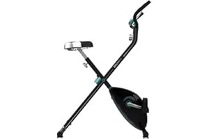 Cecotec Bicicleta estática plegable DrumFit X-Bike Neo, Sillín y manillar lateral, Sistema de plegado fácil y compacto, Soporte para dispositivos, 8 niveles de resistencia, 1,5 Kg volante de inercia.