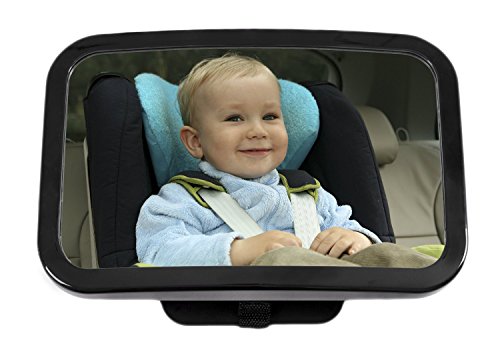GreencoRear Facing Crystal Clear Back Seat Baby View Mirror, Large