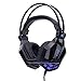 Produktbild samLIKE USB Gaming Kopfhörer für PC, Metallisches Stereo Noise Reduction Headset mit Mikrofon und Lautstärkeregelung, Deep Bass Headphone für PC/Laptop / TV (Schwarz)