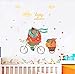 Produktbild Namefeng Cartoon Animal Wall Stickers Kids Room Bear Riding Bicycle Wall Sticker Home Decor Living Room PVC Animals Mural Decals