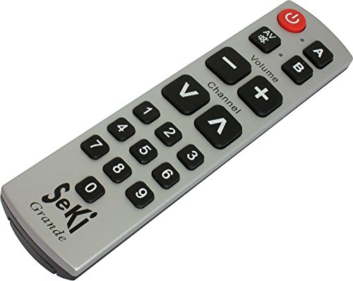 Seki Grande - Mando a distancia universal con capacidad de aprender, color plateado y negro