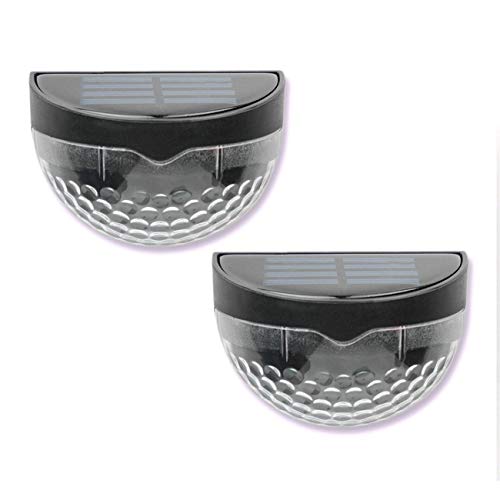 2pcs 6LED Solar Powered Wall Light High Brightness Semicircle Fence Lamp Yard Path Security Light Emergency Outdoor Lighting JBP-X