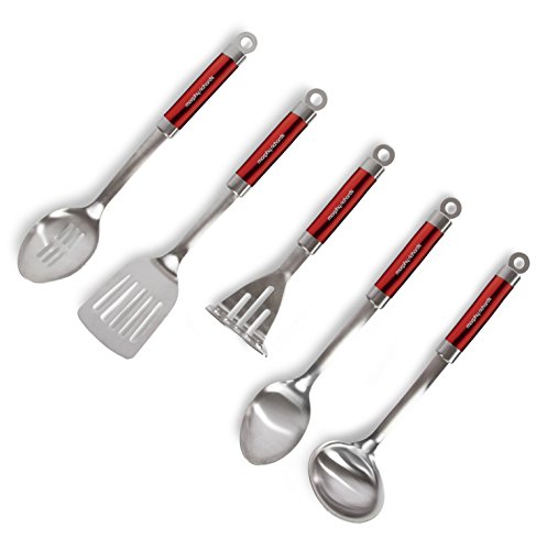 Morphy Richards 46825 5-teiliges Küchenutensilien-Set, aus Edelstahl Rot - 2