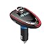 Produktbild Bluetooth FM-Transmitter Radio Adapter Freisprecheinrichtung mit TF-/SD-Karten-Slot / MP3-Player / AUX Ein- & Ausgang / mit USB-Ladegerät für iPhone Samsung HTC etc. LCD-Anzeige (Rot)