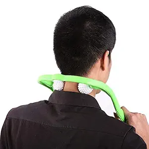 Salvation Neck Massager 1Pcs Neck Cervical Massager Manual Shoulder Neck Therapeutic Deep Tissue Massager Trigger Point Massage Tool for Neck Muscle Pain Relief (Multi color)