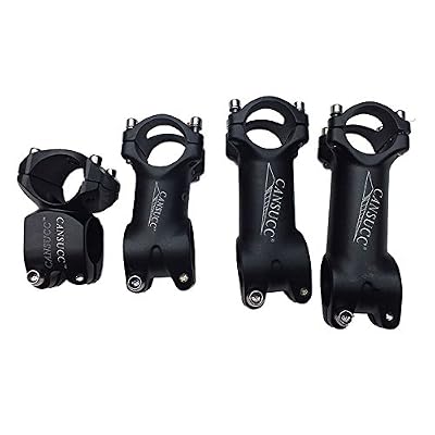 Cansucc Pignon fixe pour guidon court de vélo de piste, calibre 25,4 mm, angle de la tige, 7°, tige du guidon 32/60/80/90 mm., noir