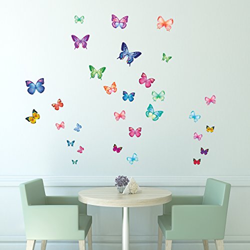 Decowall DW-1302 30 Leuchtende Schmetterlinge Wandsticker Wandaufkleber Wandtattoo Kinderzimmer - 4
