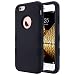 Produktbild ULAK iPhone 6 Hülle, iPhone 6s Hülle Silikon stoäfest Luxus 3in1 Hybrid Impact Anti-Rutsch-Hartschutzhülle für iPhone 6 6s 4,7 Zoll (schwarz)
