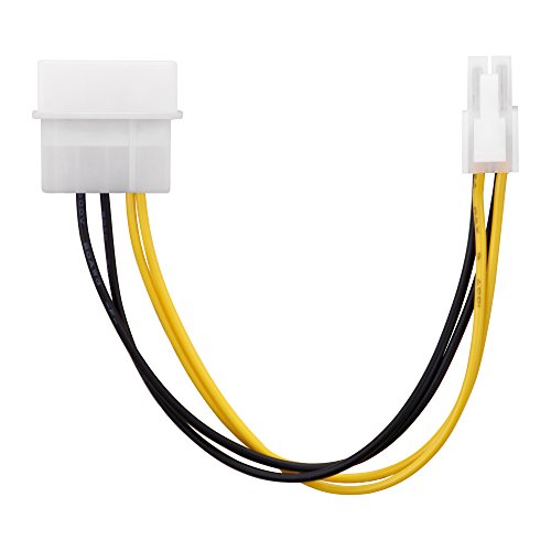 adaptare 35012 15 cm Netzteil Adapter-Kabel 4-polig ATX-Stecker an 4-pin Molex-Anschluss weiß - 2