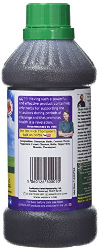 Verm-X Flüssig für Geflügel, 500 ml. Statt chemischer Wurmkur für Hühner, Gänse, Enten, usw. eine natürliche Kontrolle innerer Parasiten mit der bewährten Verm-X Kräuter-Rezeptur. - 3