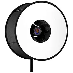 Techzere 45cm/18? Round Universal Collapsible Magnetic Ring Flash Diffuser Soft Box for Speedlite Flashlight for Macro and Portrait Photography