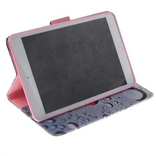 iPad Mini Hülle,ipad Mini 2 hülle Hardcase,Ekakashop Luxus Bunt Herzförmige Wassertropfen Muster Design Flip Painted PU Ledertasche Hülle im Bookstyle Folio Cover hüllen Schutzhülle Magnetic Protection Protective Handyhülle mit für Apple ipad Mini 1 / 2 / 3 Tablet + 1x Kostenlos Ständer (Farbe zufällig) - 7