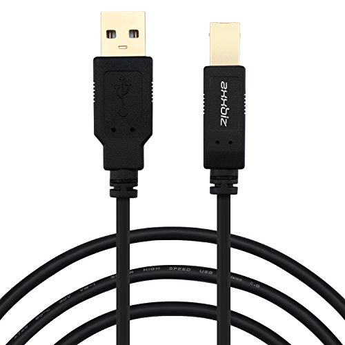 Axxbiz CableBiz-A007 B, USB Type-A Stecker auf USB 2.0 Standard-B Stecker Kabel – Schwarz – 4m lang - 3